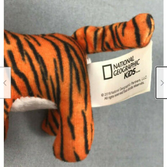 National Geographic Orange Tiger Mini Plush Animal 2018 McDonalds Happy Meal 4" - Picture 4 of 8
